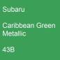 Preview: Subaru, Caribbean Green Metallic, 43B.